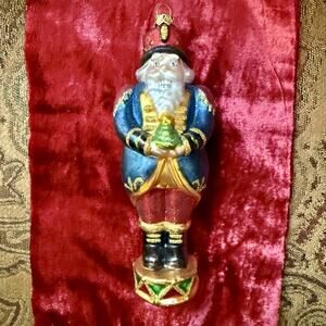 Handblown Glass Ornament Santa Claus Nutcracker Christmas Ballet Soldier 6”